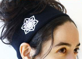 C130Black - Crystal Headband